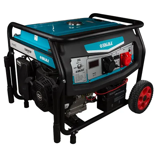 Генератор бензиновий Sigma 8.5/9.0 кВт, одно/трифазний, ручний/електро запсук (5710511) - фото 2