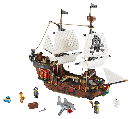 Уценка. Конструктор LEGO Конструктор LEGO Creator 3 v 1 Пиратский корабль 1264 деталей (31109) - фото 3