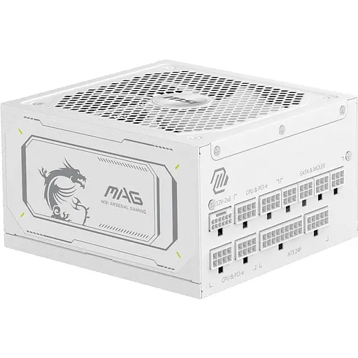 Блок питания MSI MAG 1000W PCIE5 80+ Gold (MAG A1000GL PCIE5 WHITE) - фото 1
