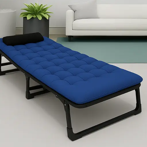 Розкладне ліжко з матрацом і подушкою Leobro Blue (LB-FB-A1-BLU) - фото 3