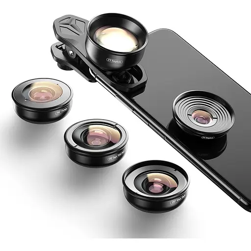 Набір об'єктивів для телефону Apexel 5 in 1 Phone Lens Kit (APL-HB5) [94572] - фото 3