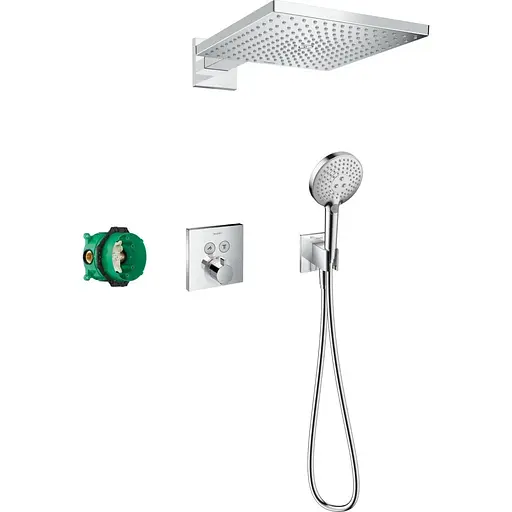 Душова система прихованого монтажу Hansgrohe Raindance E 300 1jet ShowerSelect S з термостатом Chrome 27952000, Хром - фото 1