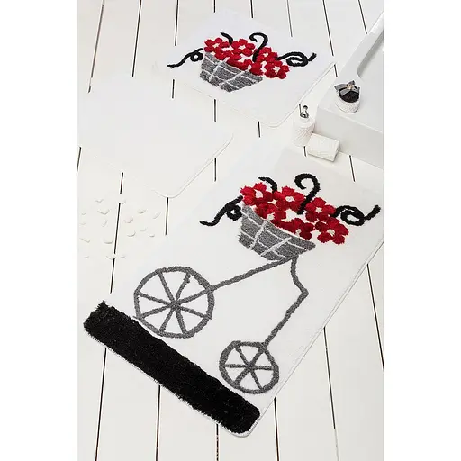 Килимок для ванної Chilai Home Alacati Red