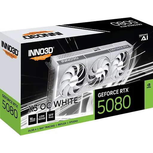 Видеокарта Inno3D GeForce RTX 5080 16 GB X3 OC WHITE (N50803-16D7X-17605211) EU [127207] - фото 6