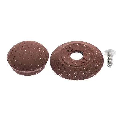 Ручка для кришки каструлі сковороди кругла керамічна, Kitchen Master Коричневий 85609 - фото 4