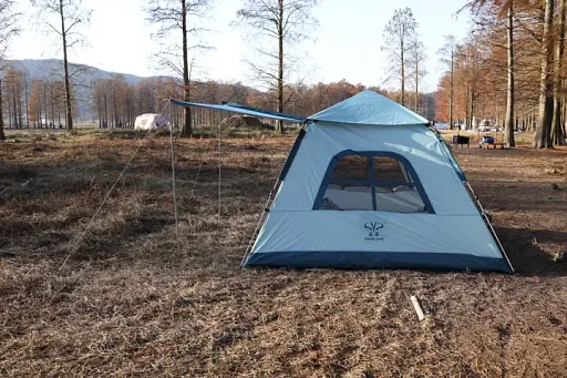Кемпинговая палатка Square Tent 210×210×140 см автоматическая конструкция 210D Oxford водонепроницаемая - фото 2