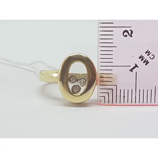 Золоте кільце Столична Ювелірна Фабрика з фіанітами. 150852Ж 18,5 - фото 4