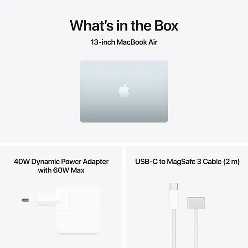 Ноутбук Apple 13.6 MacBook Air / M5/16GB/512SSD/UMA/MacOS/Sky Blue (MDHH4UA/A) - фото 8