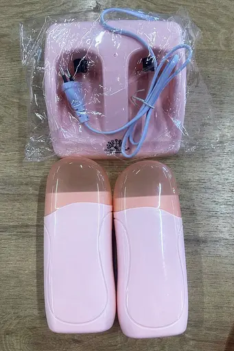 Воскоплав двокасетний Global Fashion Depilatory Heater 2в1 з підставкою для депіляції волосся Персиковий 40 Вт - фото 7