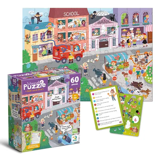 Детский виммельпазл "Городок профессий" DoDo Toys 300662, 60 элементов - фото 2