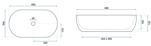 Умывальник Rea Amelia 48 накладной белый REA-U0416, Белый - фото 6