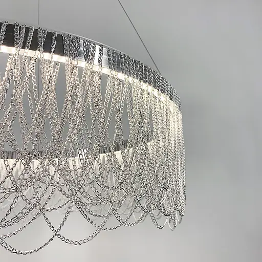 Роскошная круглая люстра с подвесными цепочками Ø 80 см | Line F | Ст. SP08-800 NEW SL - фото 2