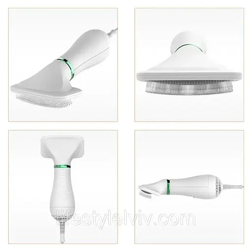 Фен-расческа для шерсти PET GROOMING DRYER WN-10 / Инструменты для груминга Преимущества: 2 в 1 фен для волос для домашних животных - фото 3