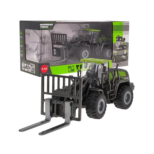 Погрузчик с металлическими элементами и подвижными частями для детей