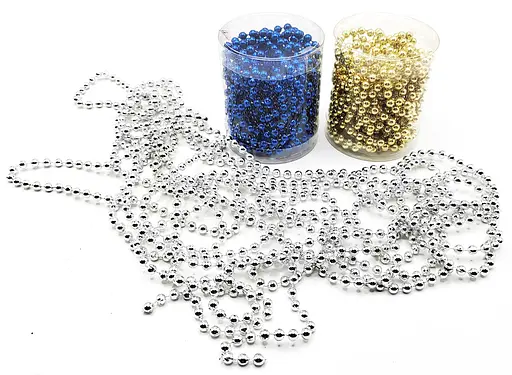 Намиста на ялинку, 5 мм, 5 м (В асортименті)