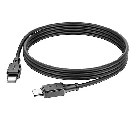 Кабель для зарядки Hoco X101 Silicone Type-C to Type-C PD60W чорний - фото 2