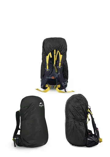 Водостойкий чехол на рюкзак Naturehike кавер 55-75л (Черный) - фото 5