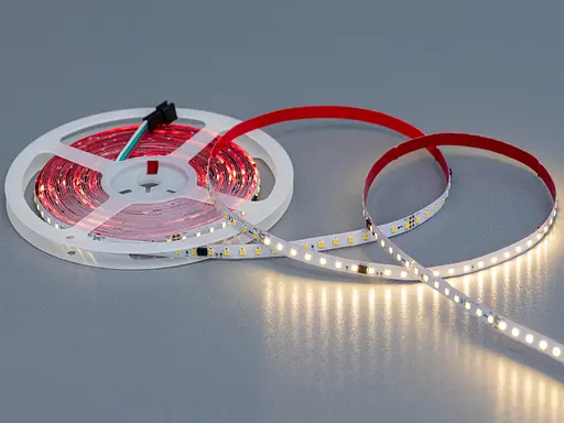 Адресна LED стрічка 12В, 126 діодів на метр, 8мм, теплий - фото 1
