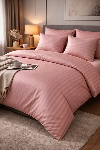 Комплект постельного белья евро 200х220 сатин фиолетовый TC303376202 - фото 1