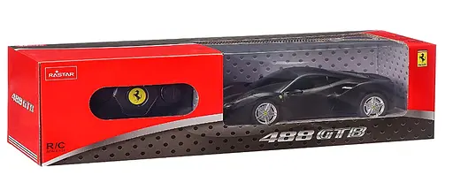 Машинка Rastar Ferrari 488 GTB на управлінні 1:24 чорний 76000 - фото 4