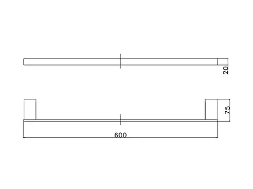 Полотенцедержатель ASIGNATURA Unique черный (85608802) - фото 2