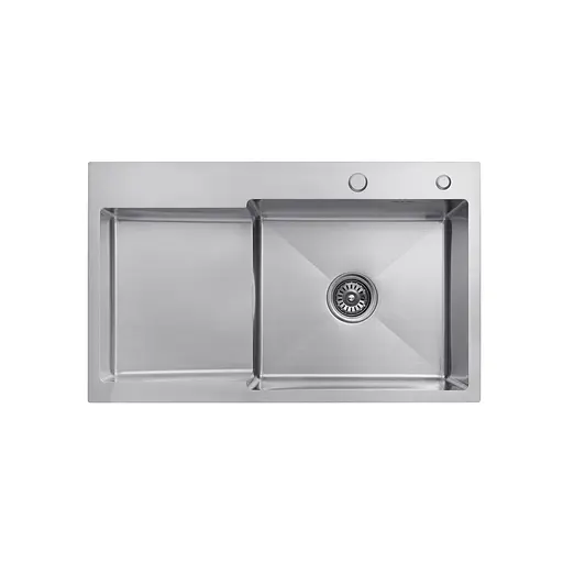 Кухонна мийка Kroner KRP Gebürstet - 7848LHM (3,0/1,0 мм) CV030021, Нержавіюча сталь - фото 1