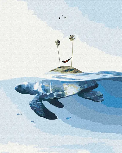 Картина за номерами на підрамнику Brushme Черепаший острів