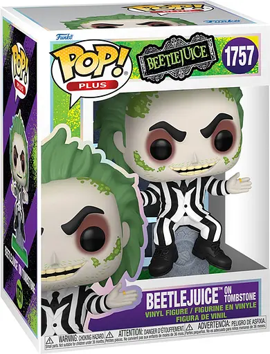 Фігурка Funko Pop Бітлджус з надгробком Beetlejuice with Tombstone 10 см FP B B 1757 - фото 3