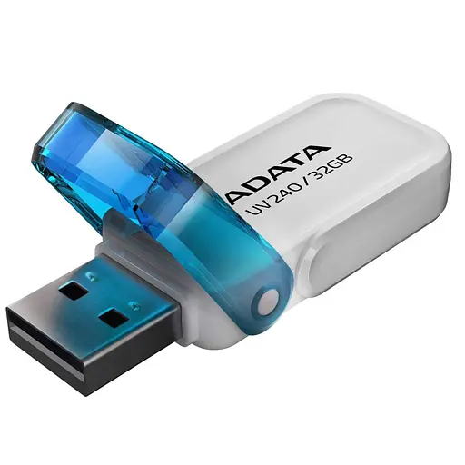 Флеш-накопитель Adata Flash 32Gb USB 2.0 AUV 240 White (AUV240-32G-RWH) - фото 2