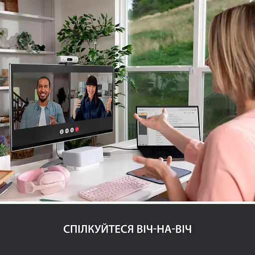 Веб-камера Logitech Brio 500 FullHD Off-White (960-001428) - фото 9