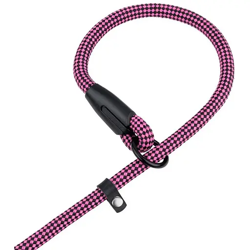 Поводок-удавка для собак Barksi Active из альпинистского шнура (длина 183 см диаметр 9 мм) розовый - фото 4
