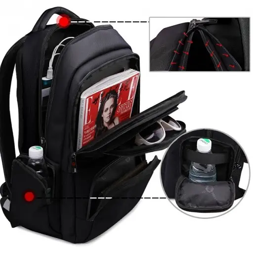 Рюкзак міський Tigernu T-B3140 18л для ноутбука 15.6" Black (17047) - фото 4