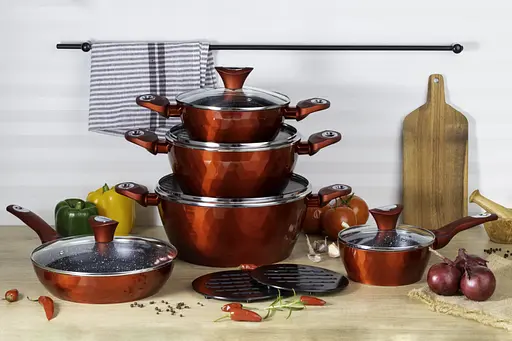 Набор посуды Edenberg EB-5637 12 предметов красный