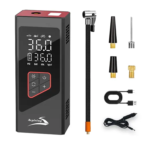 Портативний компресор для автомобіля Aspiring Storm 3 Powerbank 90W 30L/min - фото 6