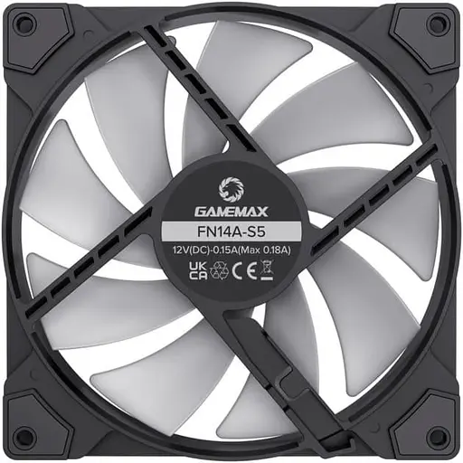 Вентилятор GameMax FN14A S5 140мм Black (FN14A-S5) - фото 5