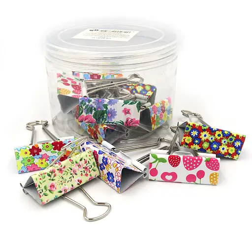 Біндер Квіти 51 мм, у банці PVC, 12 шт. в упаковці