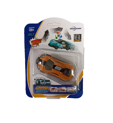 Машинка "Улетное сальто" KZ957-114A, на блистере (6902241802709) Оранжевый - фото 1