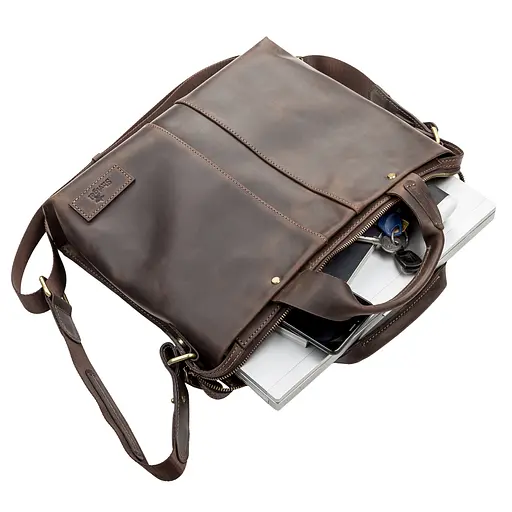 Чоловіча шкіряна сумка SHVIGEL 35х27х7,5 см sum0012483 - фото 3