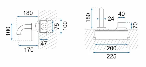 Змішувач для умивальника Rea Owen black + BOX прихованого монтажу REA-B5332 Чорний матовий - фото 5