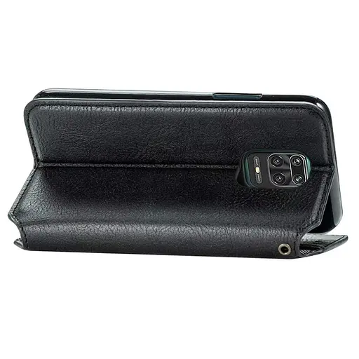 Кожаный чехол-книжка GETMAN Cubic (PU) для Xiaomi Redmi Note 9s / Note 9 Pro / Note 9 Pro Max Черный - фото 2