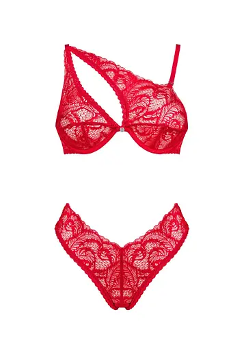 Комплект білизни Obsessive Atenica XS/S червоний - фото 5