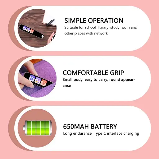 Перекладач-ручка для сканування мов, навчальний пристрій із сенсорним екран WiFi зчитувач, DR100 DR100 - фото 4