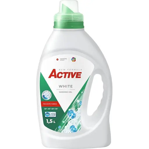 Гель для прання Active White з ароматом свіжості 1.5 л