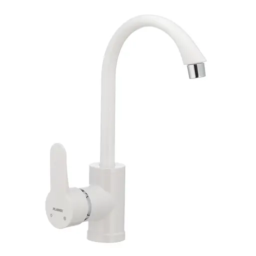Смеситель для кухни Plamix Leon-011 белый PM0009 - фото 1