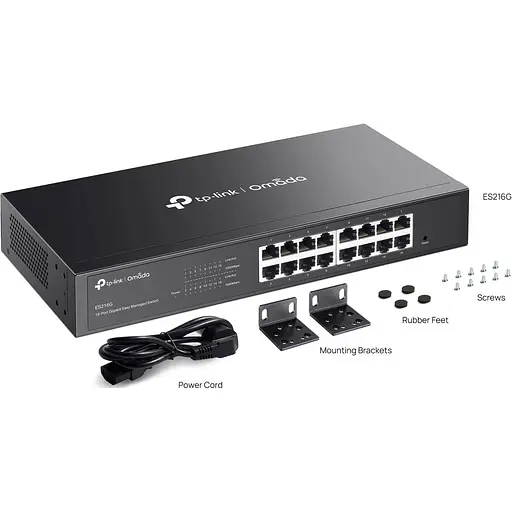 Коммутатор TP-Link 16-портовий гигабитний комутатор, ES216G (ES216G) - фото 6