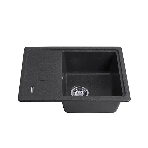 Кухонна мийка гранітна Kroner KRP Komposit GRB-6243 CV031063, Графит - фото 3