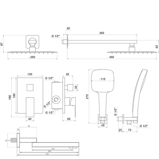 Душова система Globus Lux Smart GLM-305N, Хром - фото 9