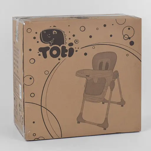 Стульчик для кормления Toti W-48406 (1) мягкий PU, мягкий вкладыш, 4 колеса, съемный столик, красный, в коробке - фото 7