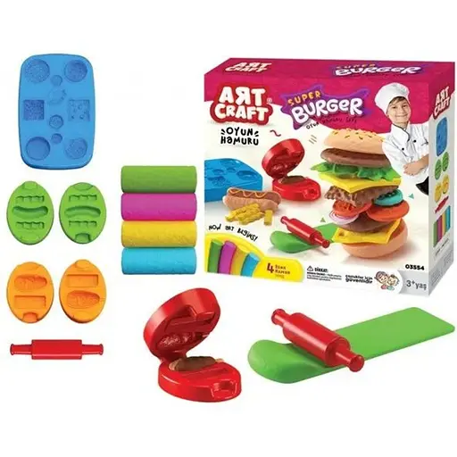 Набір для творчості з тіста Dede Art Craft Бургер 200 г (3554)