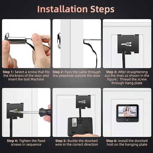 Wifi відеовічко з 4.3" монітором з невидимою підсвіткою і записом Nectronix A15, Tuya app (101129) - фото 7